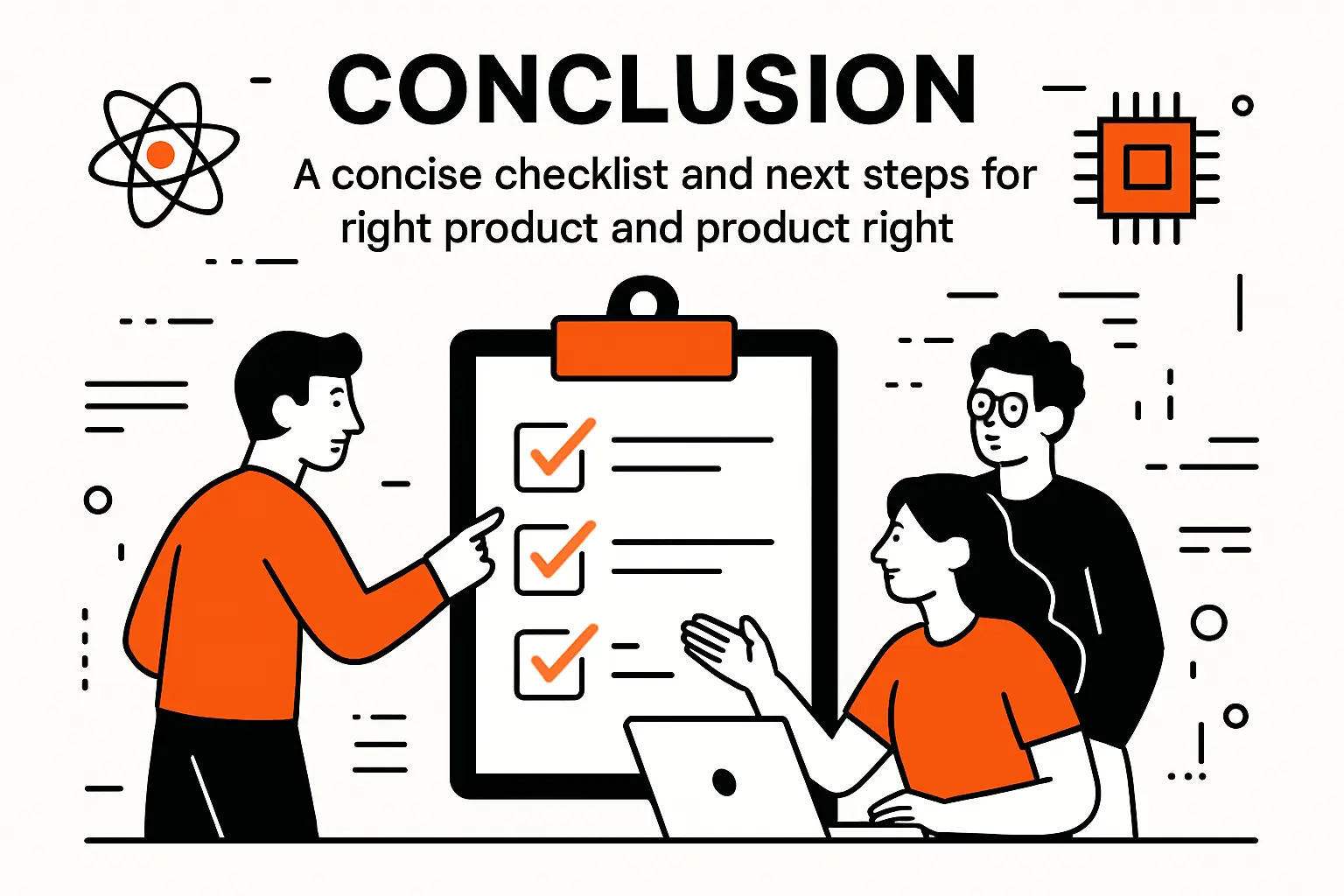 Conclusion: a concise checklist and next steps for right product and product right