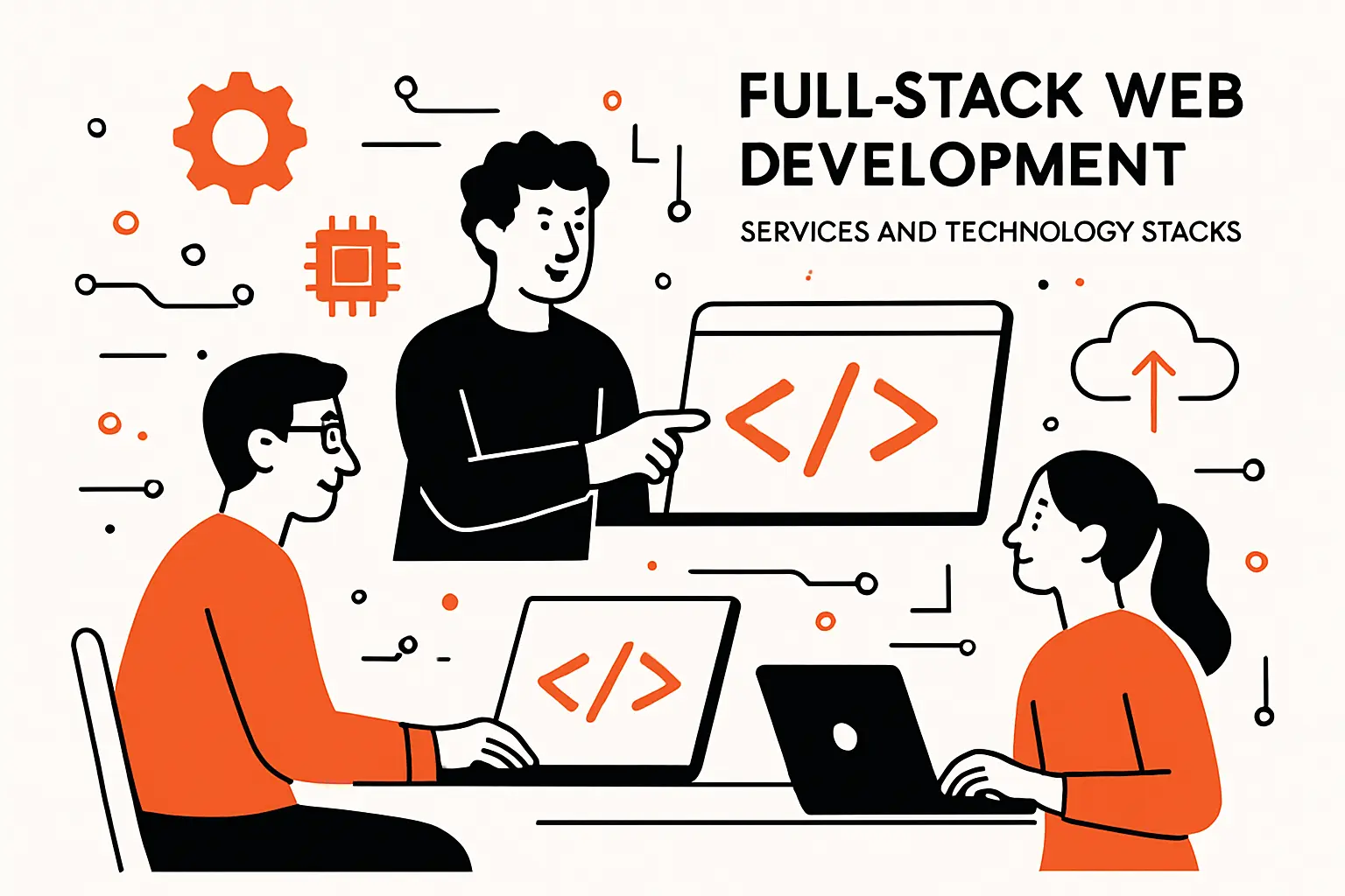Full-stack web development services and technology stacks