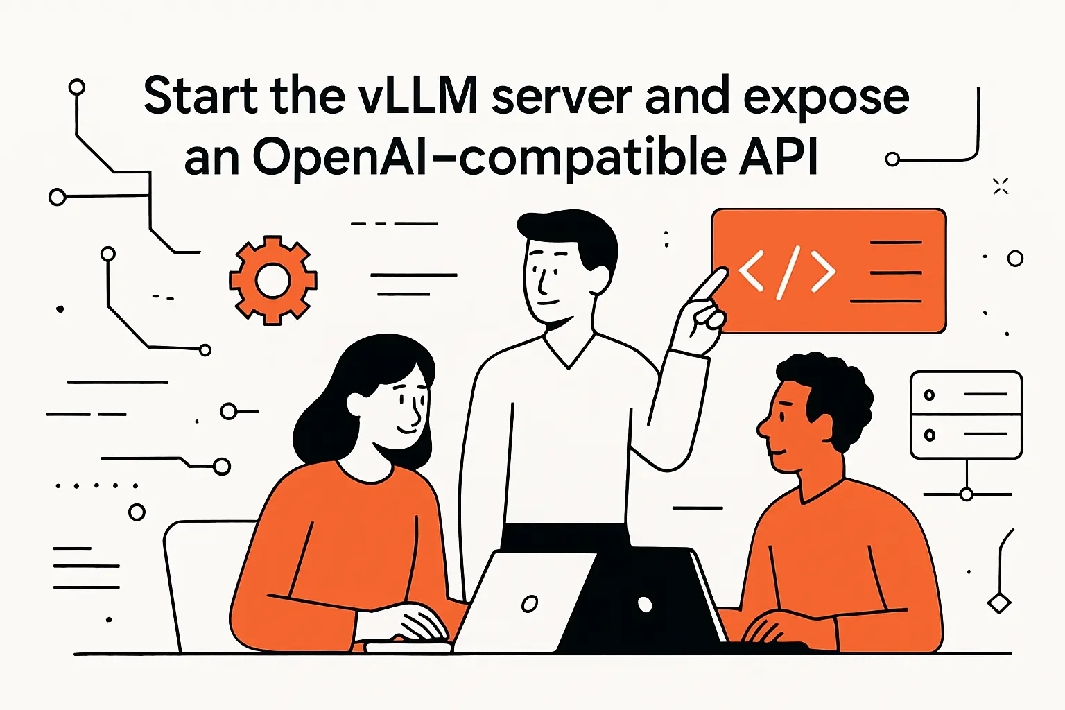 Start the vLLM server and expose an OpenAI‑compatible API