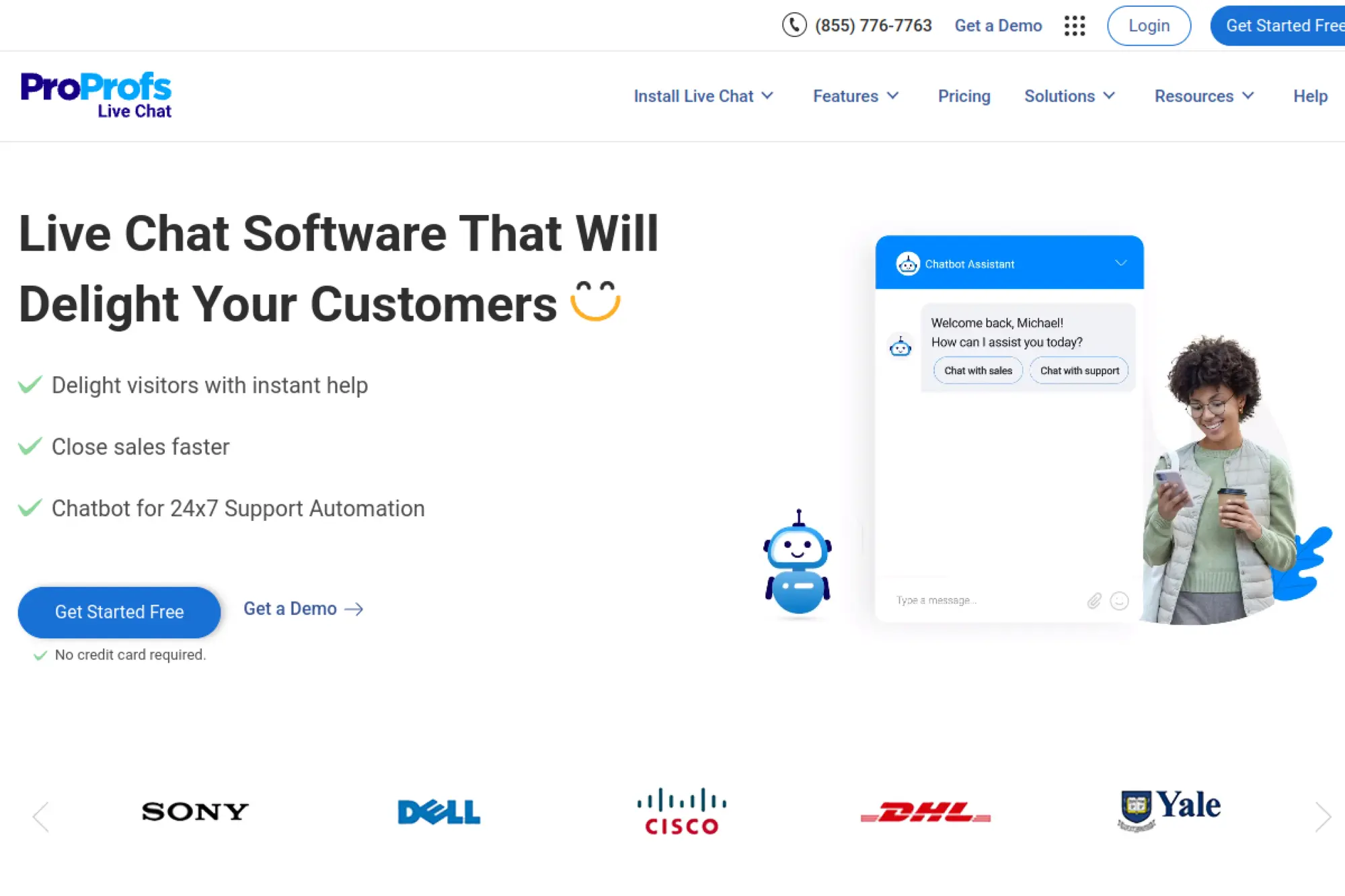 1. ProProfs Live Chat