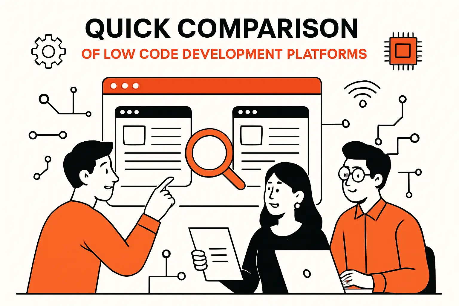 Quick Comparison of low code development platforms