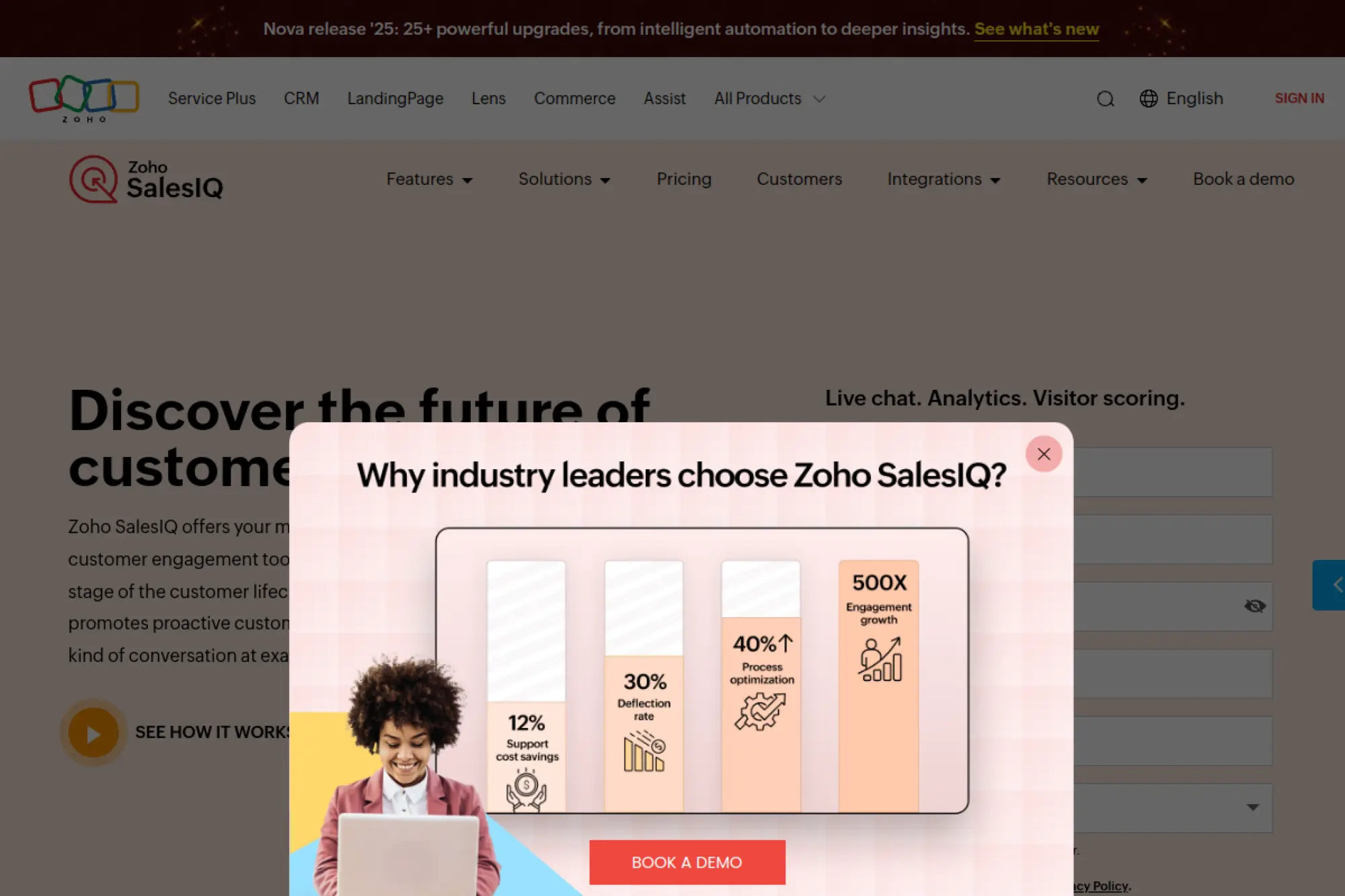 5. Zoho SalesIQ