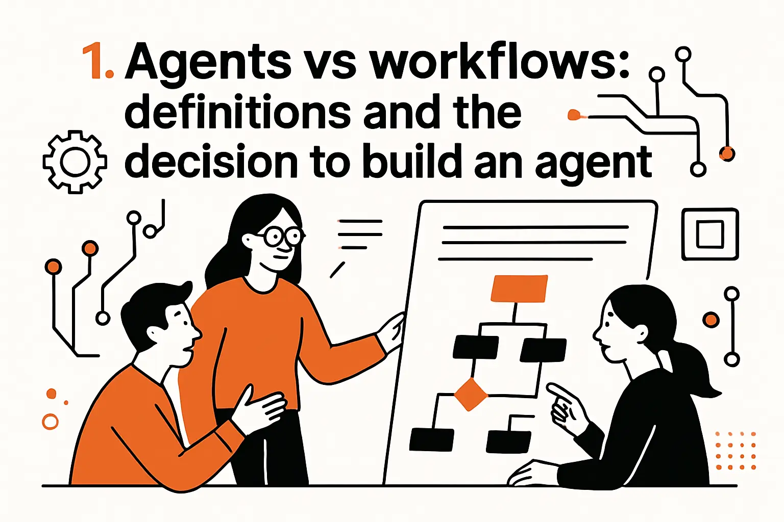 1. Agents vs workflows: definitions and the decision to build an agent