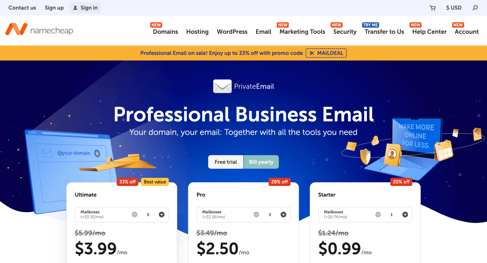 1. Namecheap Private Email Cheap Email Service Providers
