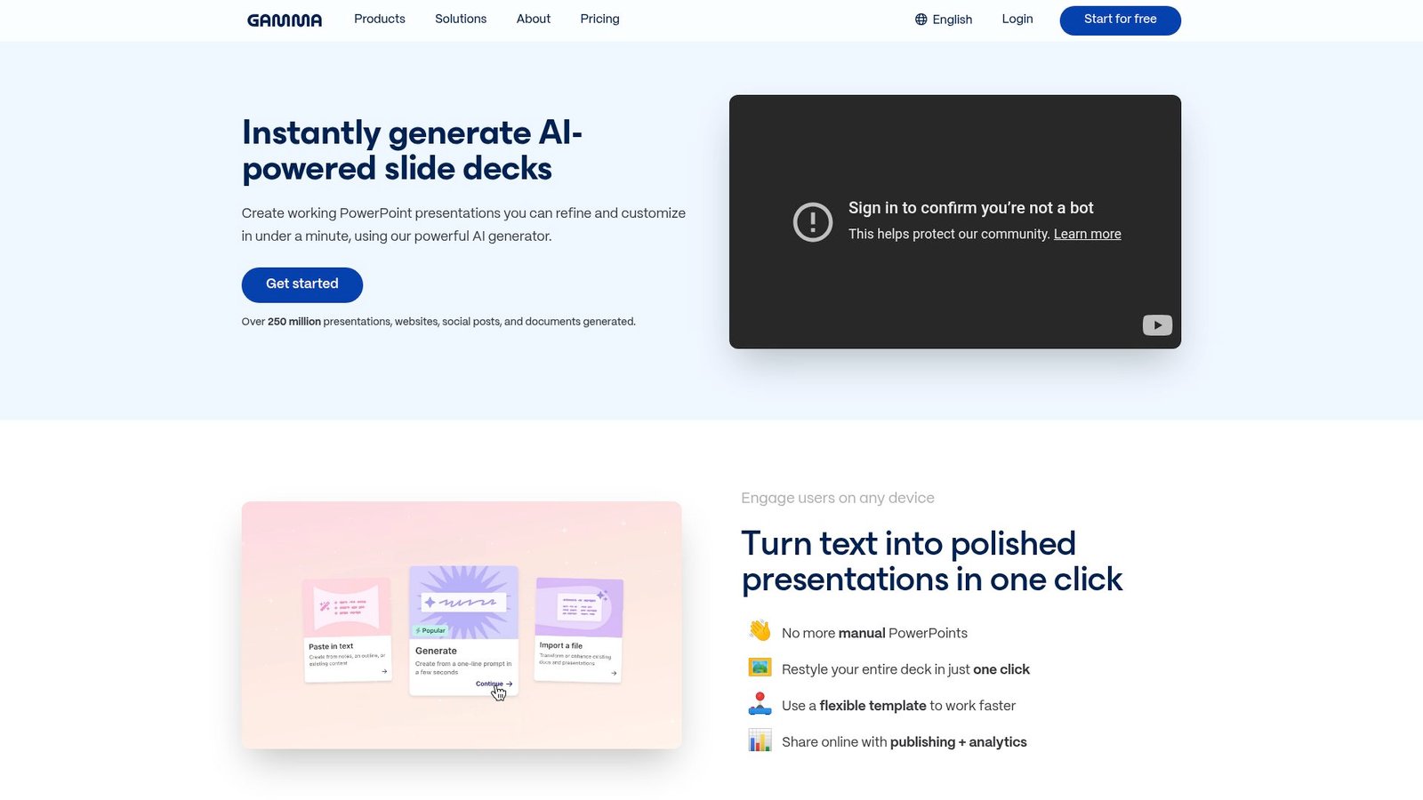 2. Gamma AI-powered slide decks
