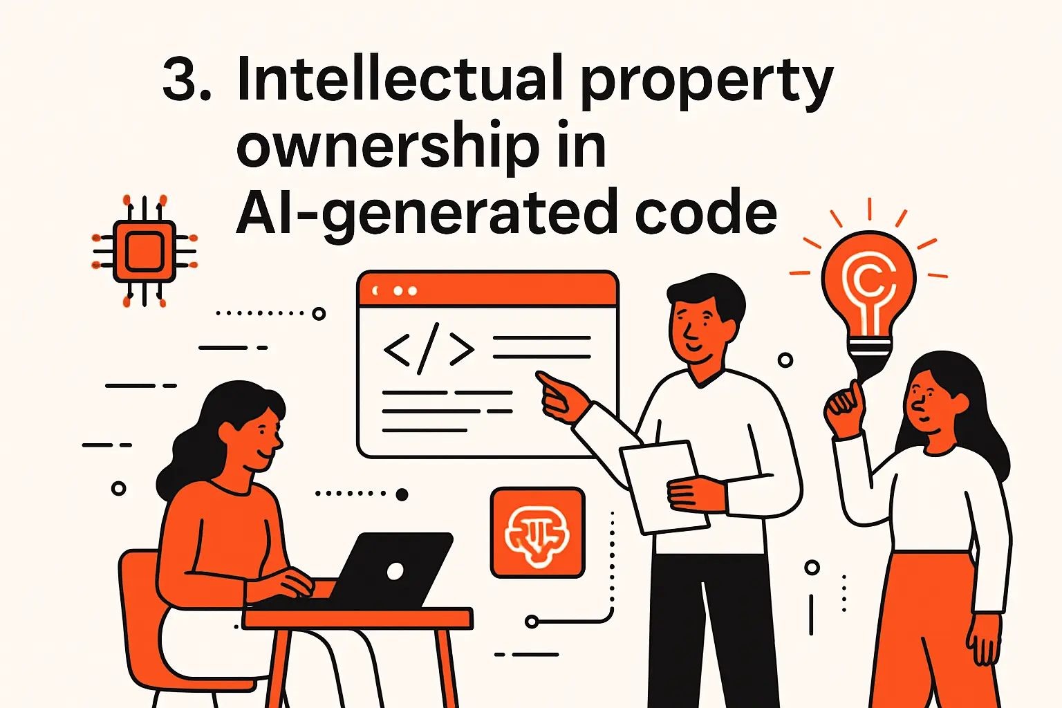3. Intellectual property ownership in AI-generated code