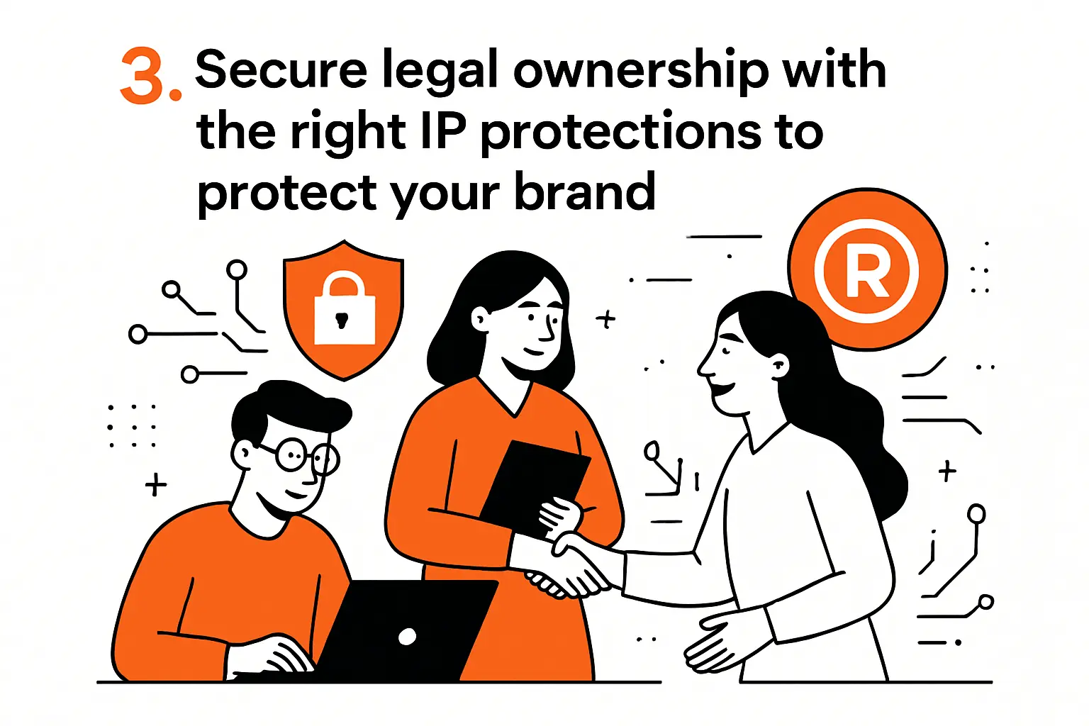 3. Secure legal ownership with the right IP protections to protect your brand