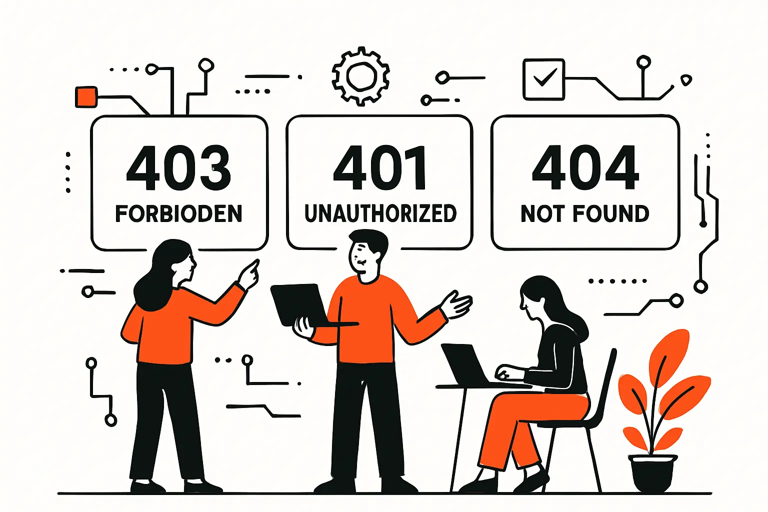 403 forbidden vs 401 Unauthorized vs 404 Not Found