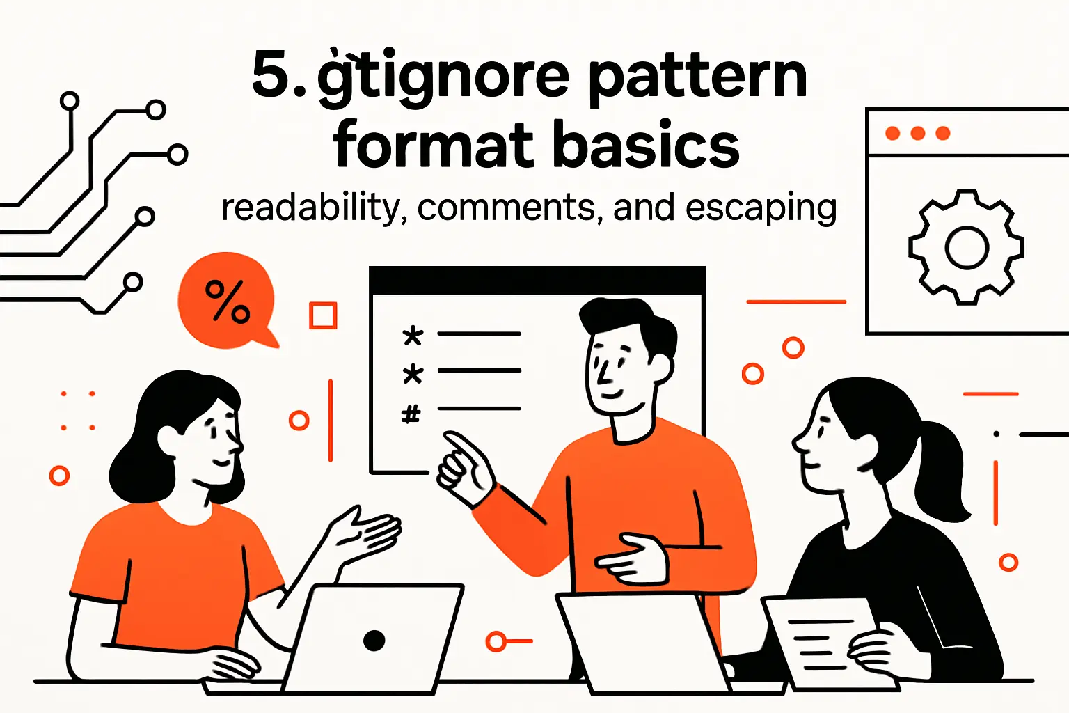 5) .gitignore pattern format basics: readability, comments, and escaping