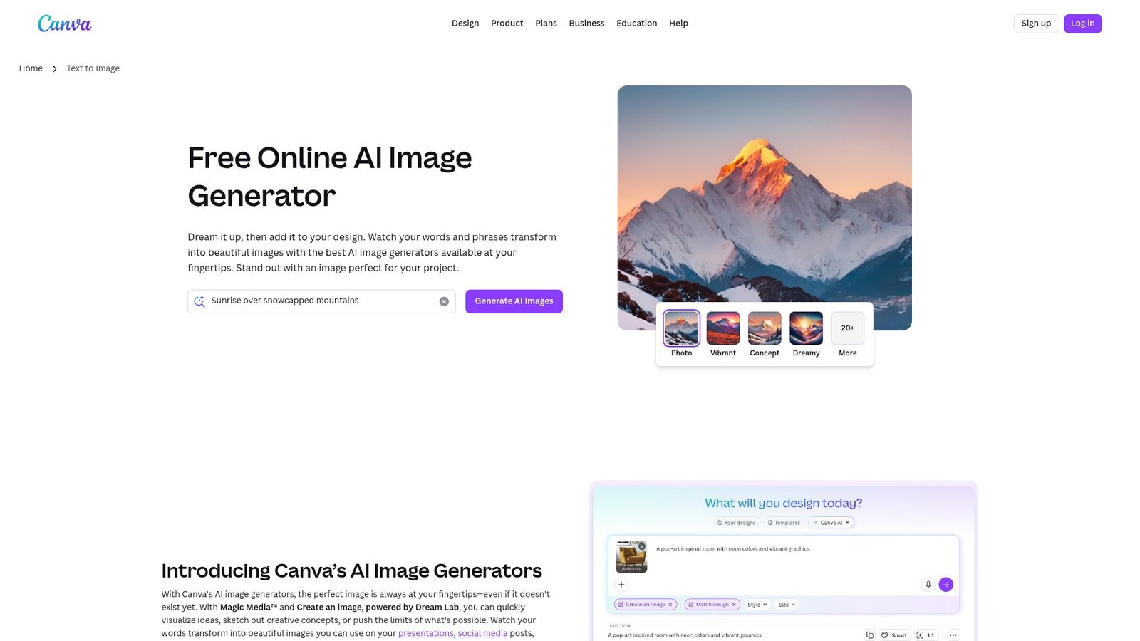 9. Canva Free Online AI Image Generator