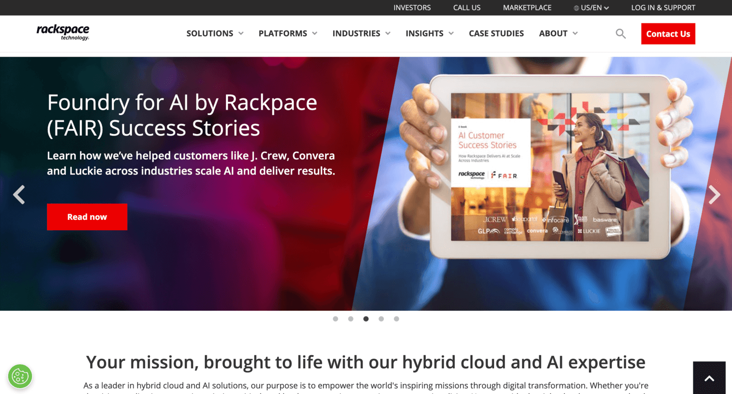 9. Rackspace Cheap Email Service Providers