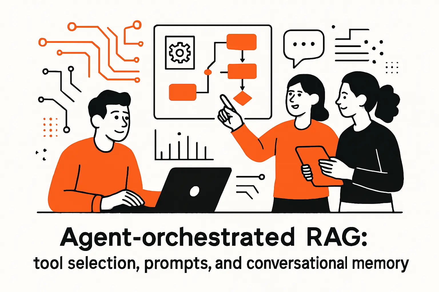 Agent-orchestrated RAG: tool selection, prompts, and conversational memory