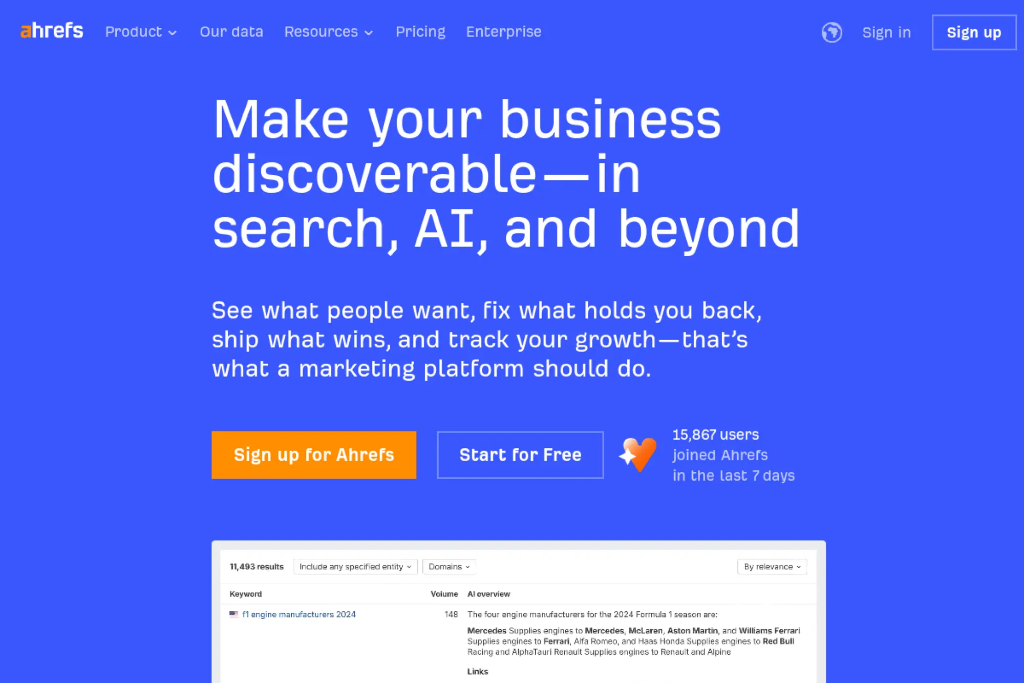 7. Ahrefs SEO tool for backlink analysis and research