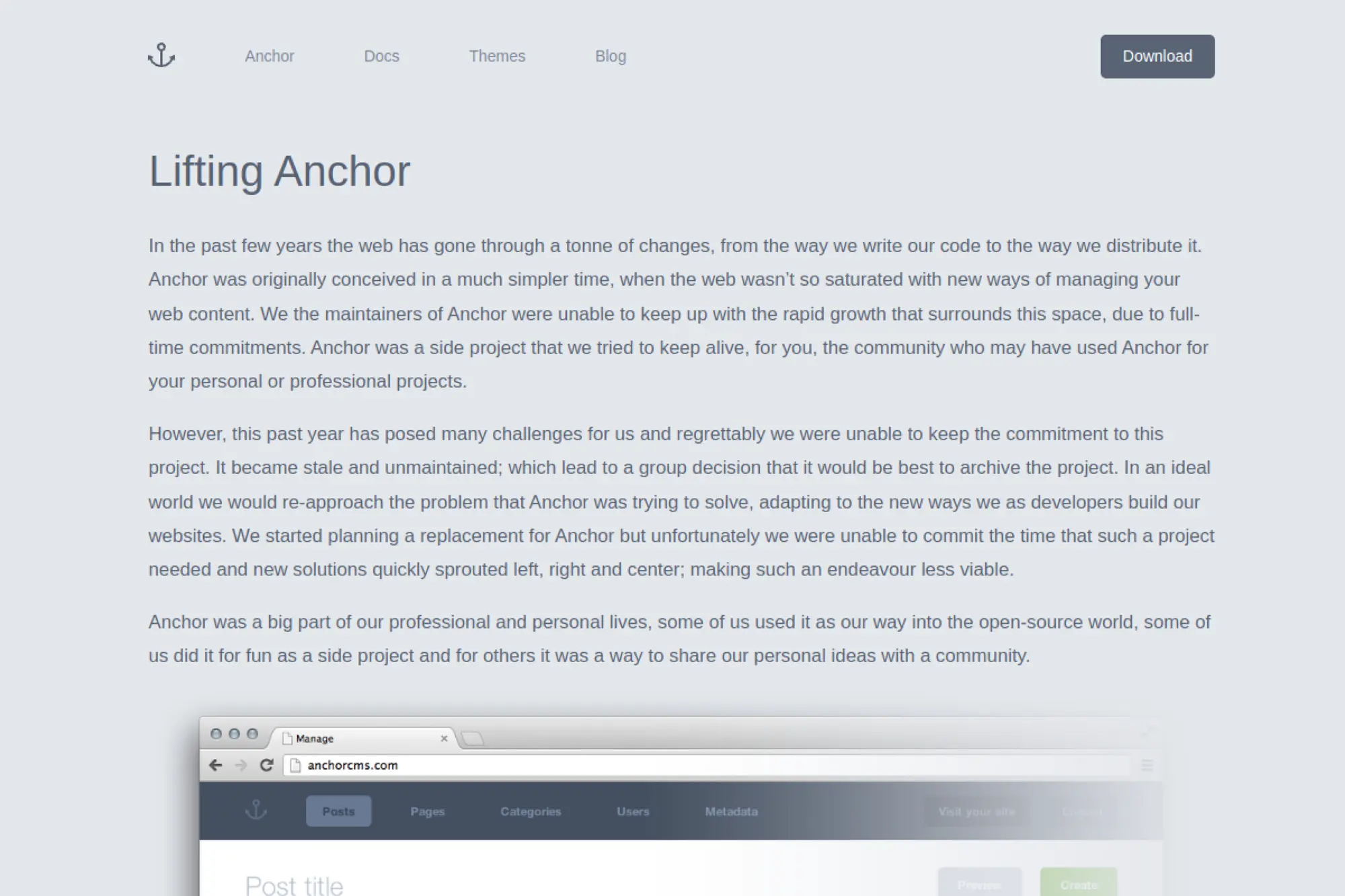 28. Anchor CMS