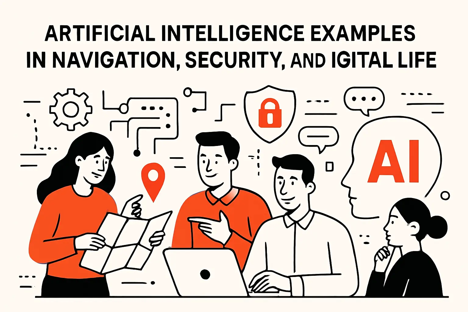 Artificial intelligence examples in navigation, security, and digital life
