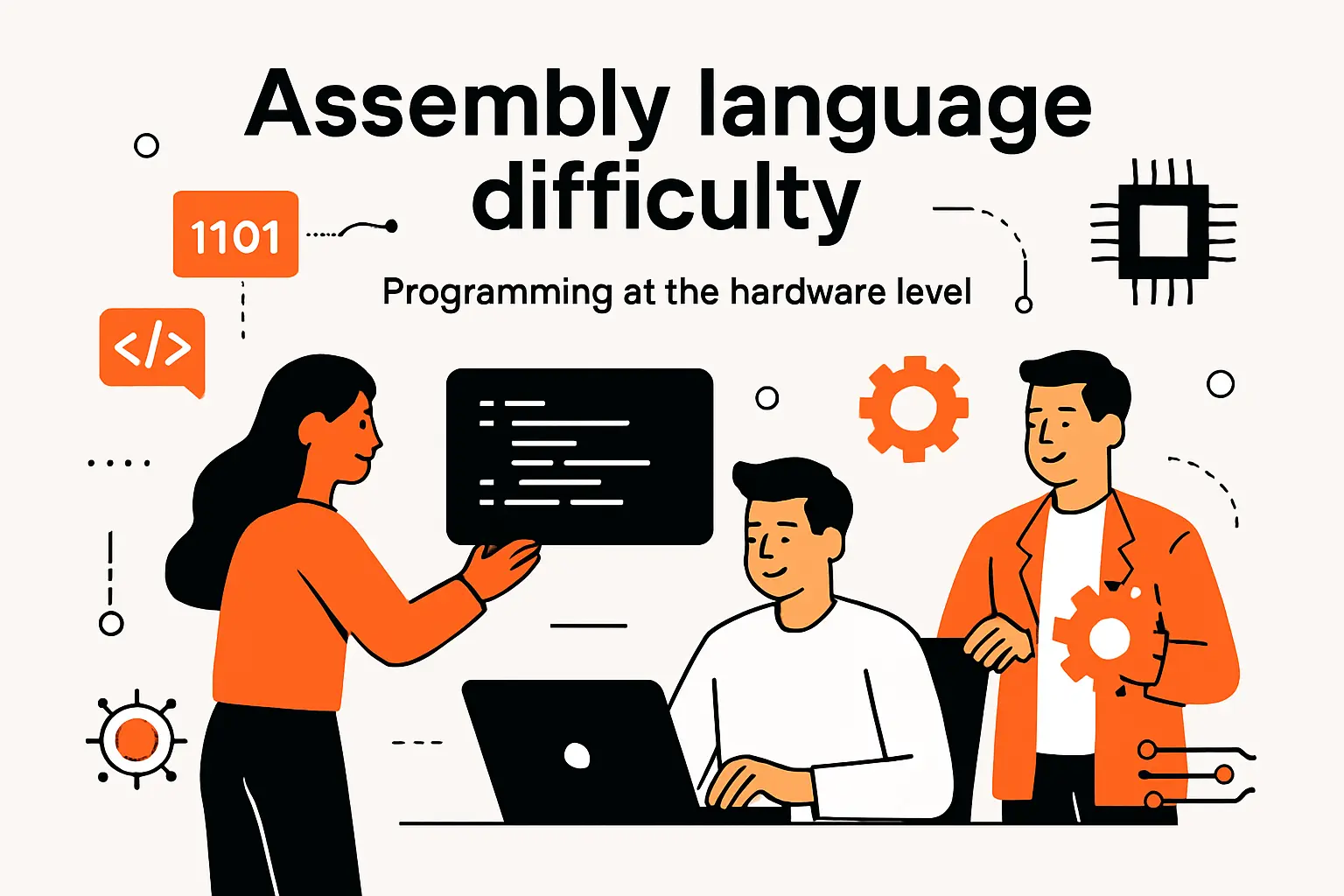 Assembly language difficulty: programming at the hardware level