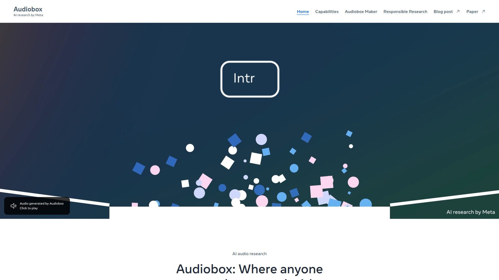 24. Audiobox by Meta