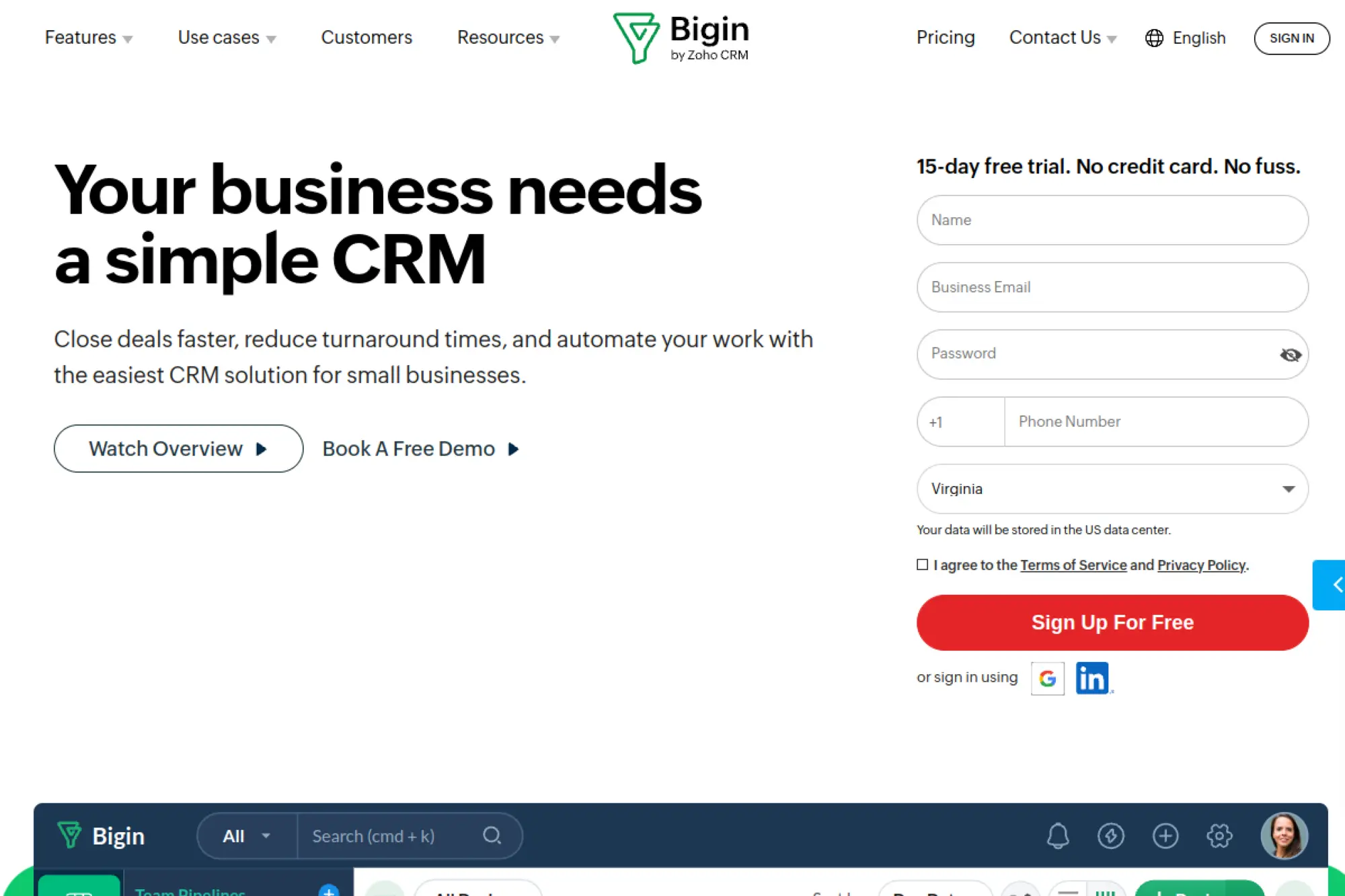 9. Bigin by Zoho