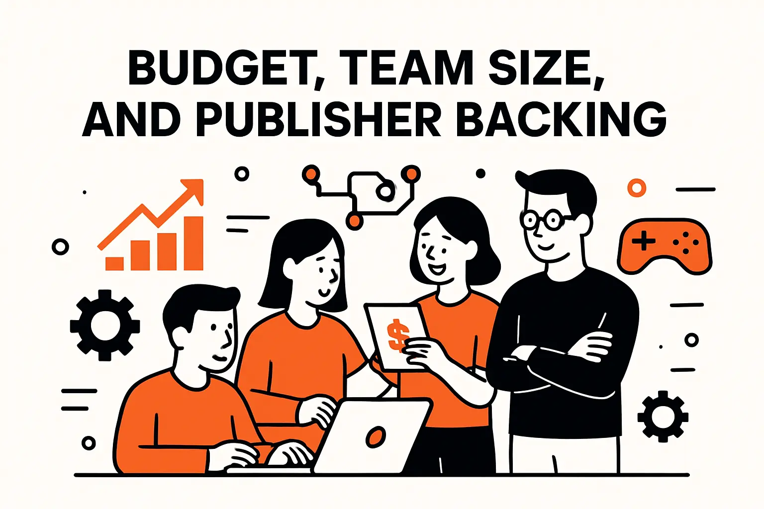 Budget, team size, and publisher backing that typically define AAA