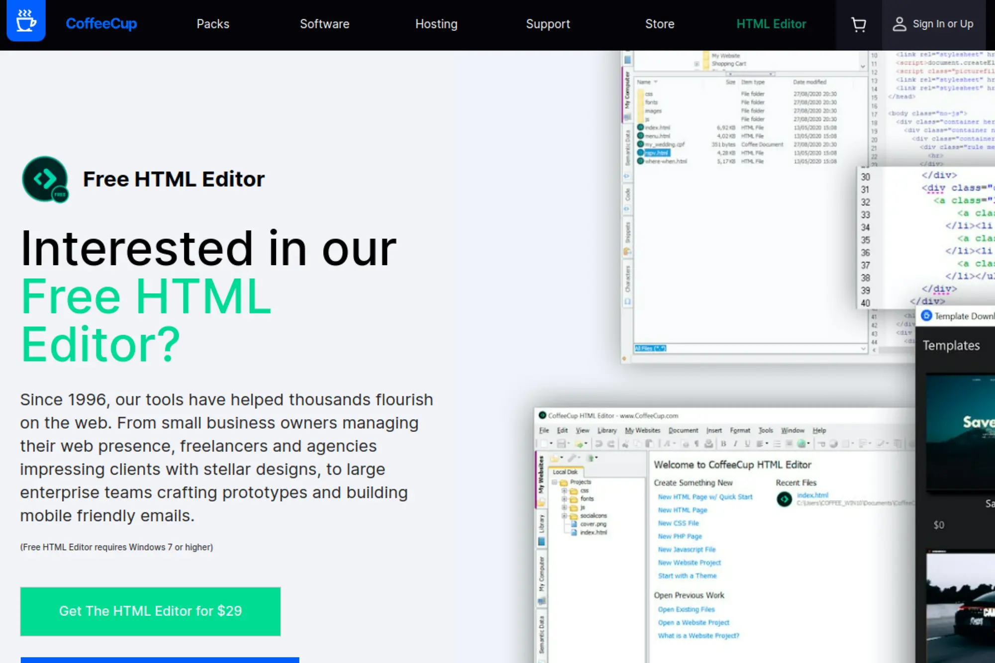 3. CoffeeCup Free HTML Editor