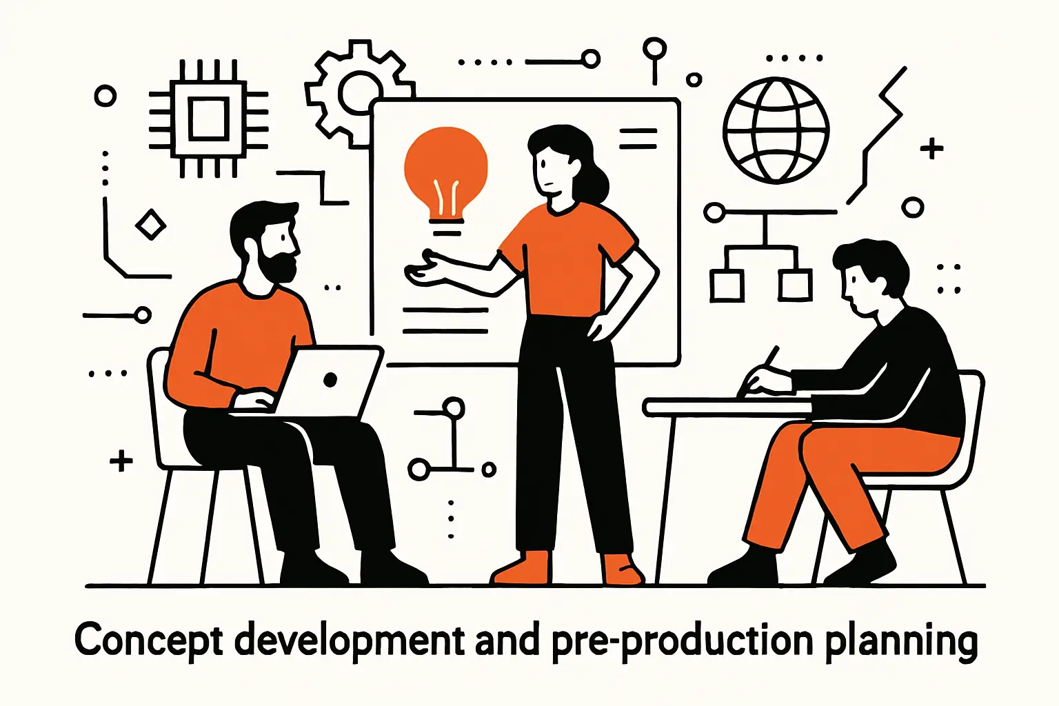 Concept development and pre-production planning