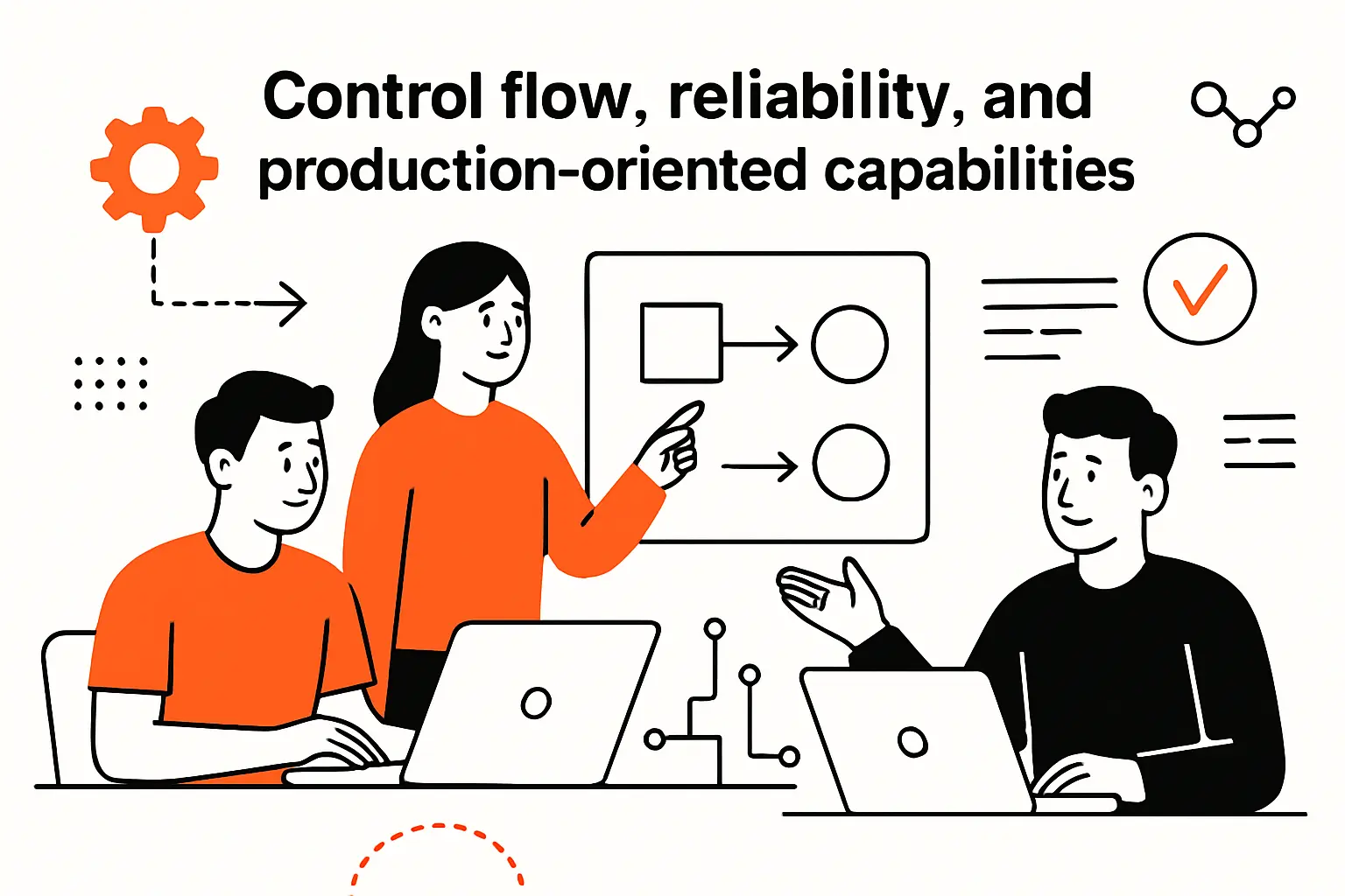 Control flow, reliability, and production-oriented capabilities