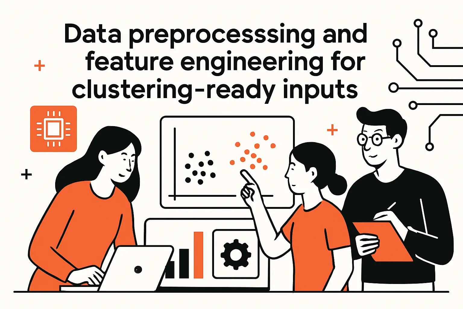 Data preprocessing and feature engineering for clustering-ready inputs