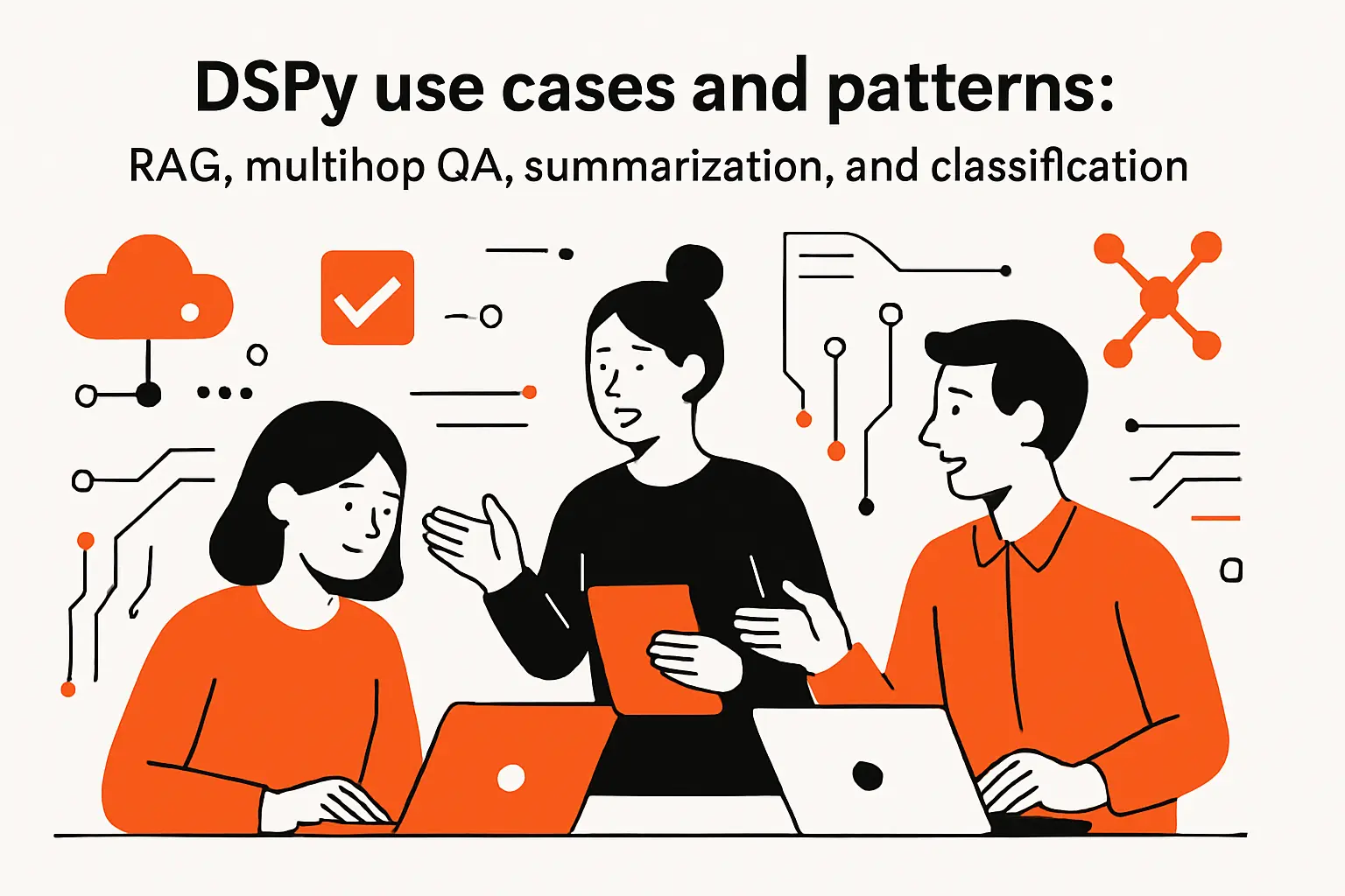 DSPy use cases and patterns: RAG, multihop QA, summarization, and classification