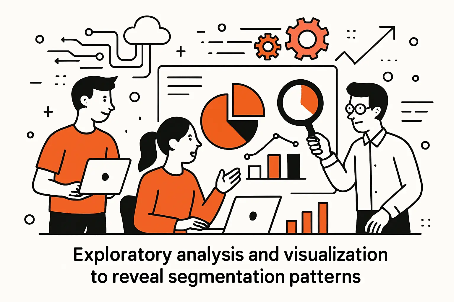 Exploratory analysis and visualization to reveal segmentation patterns