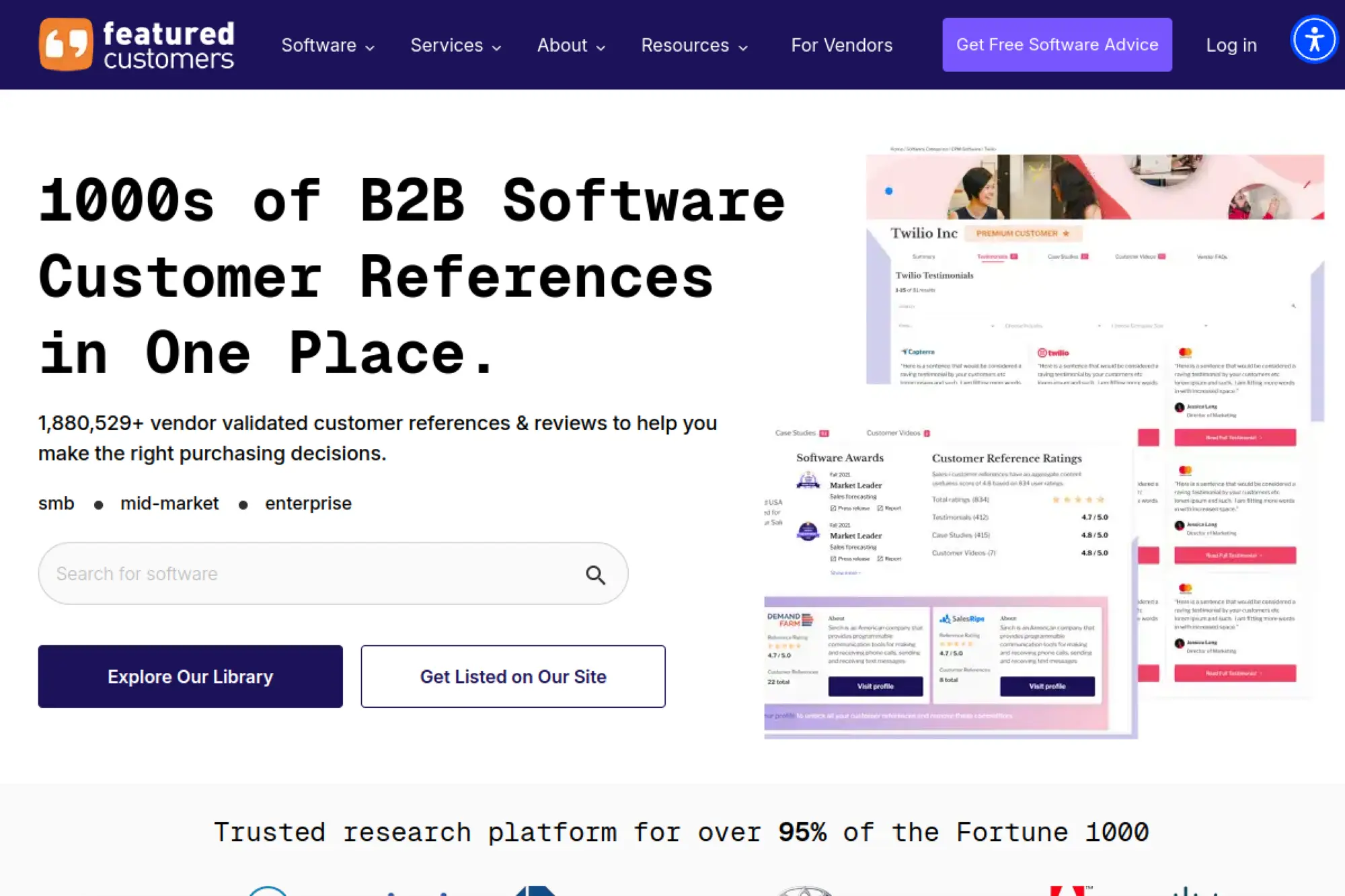 25. FeaturedCustomers for reputation signals and reviews