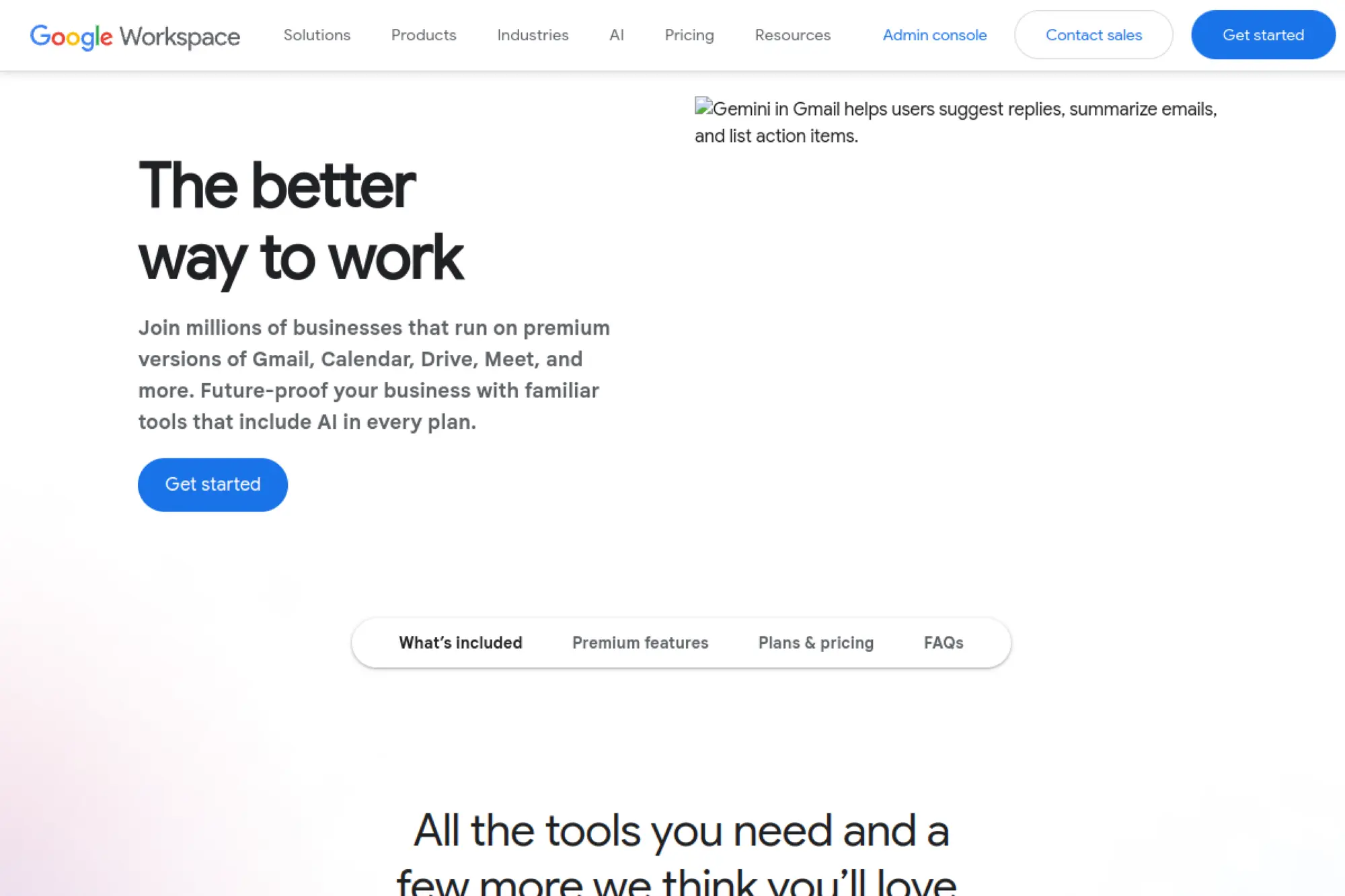 5. Google Gemini for Workspace