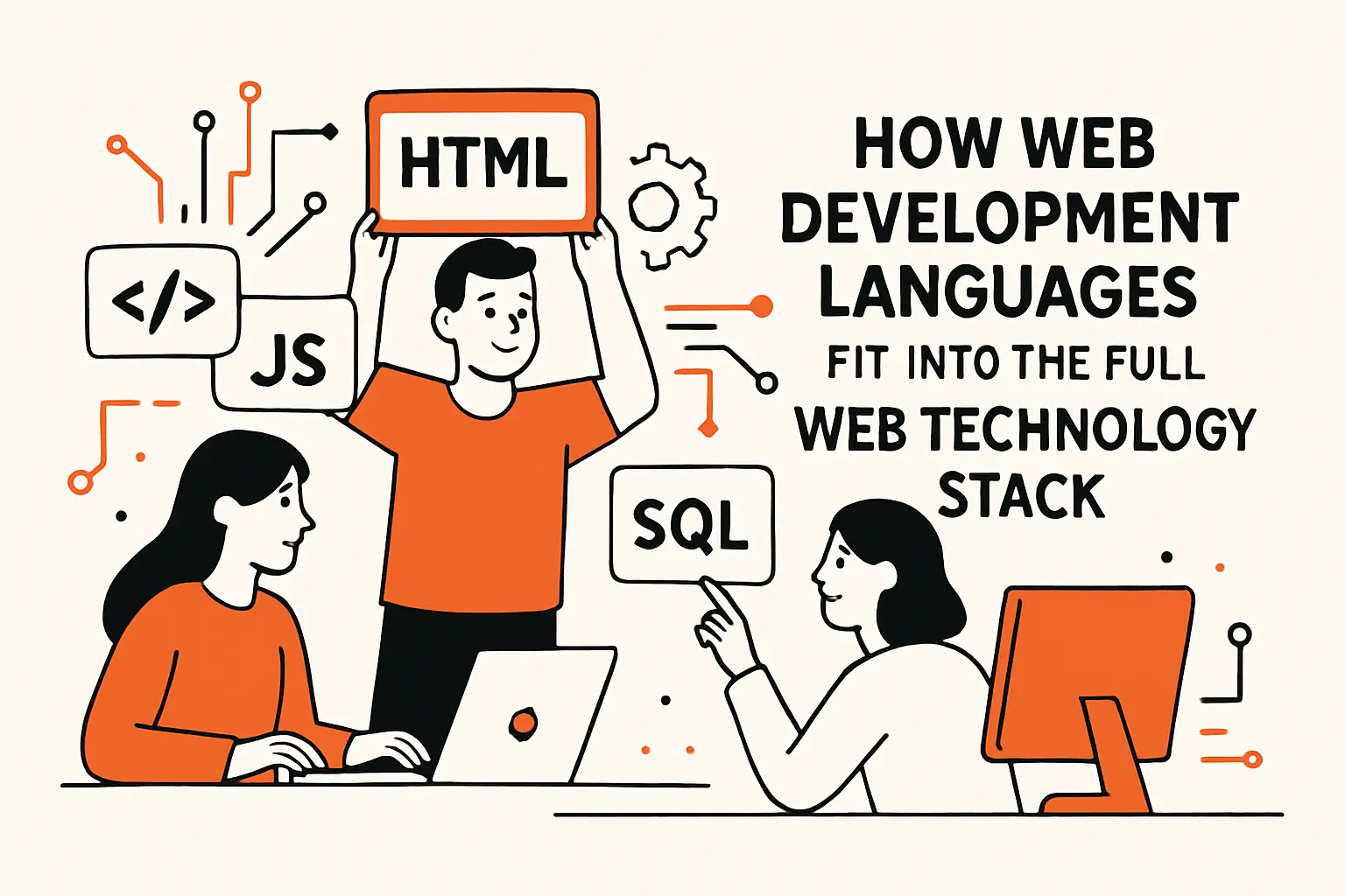 How web development languages fit into the full web technology stack