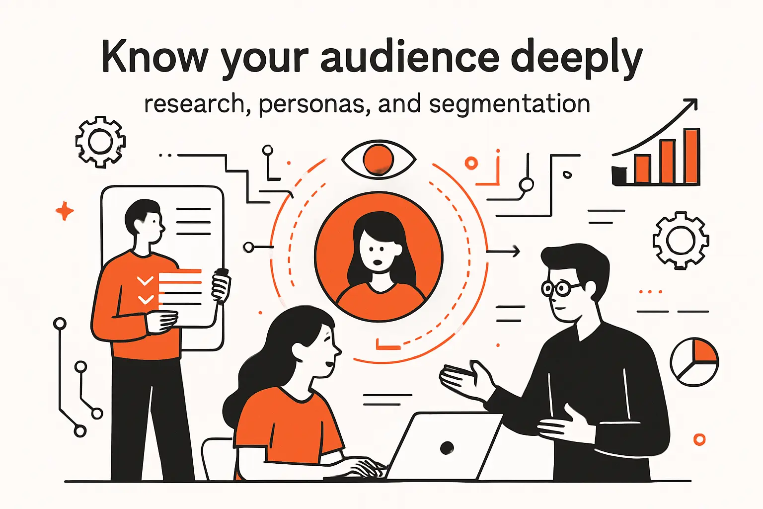 Know your audience deeply: research, personas, and segmentation