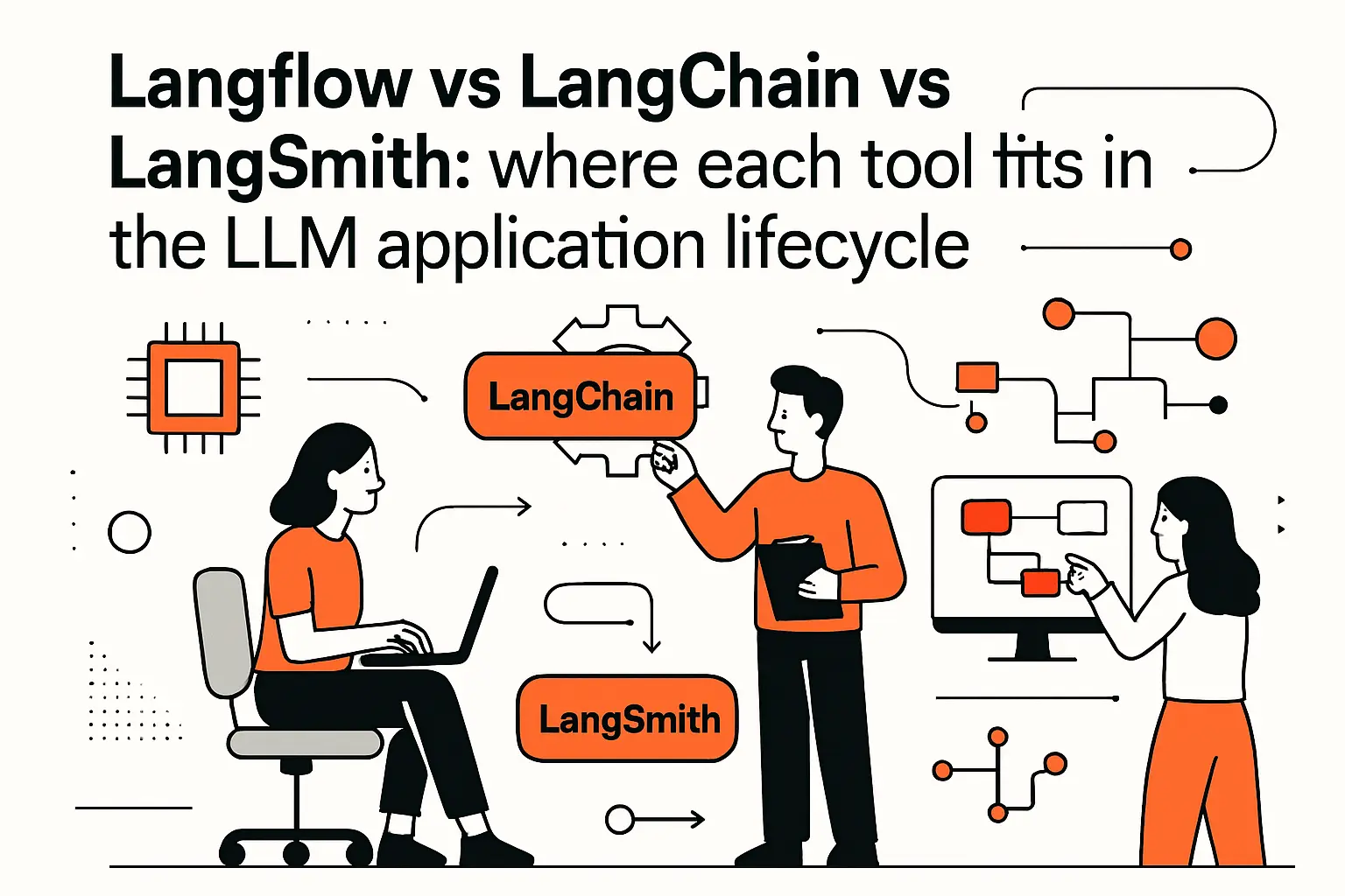 Langflow vs langchain vs langsmith: where each tool fits in the LLM application lifecycle