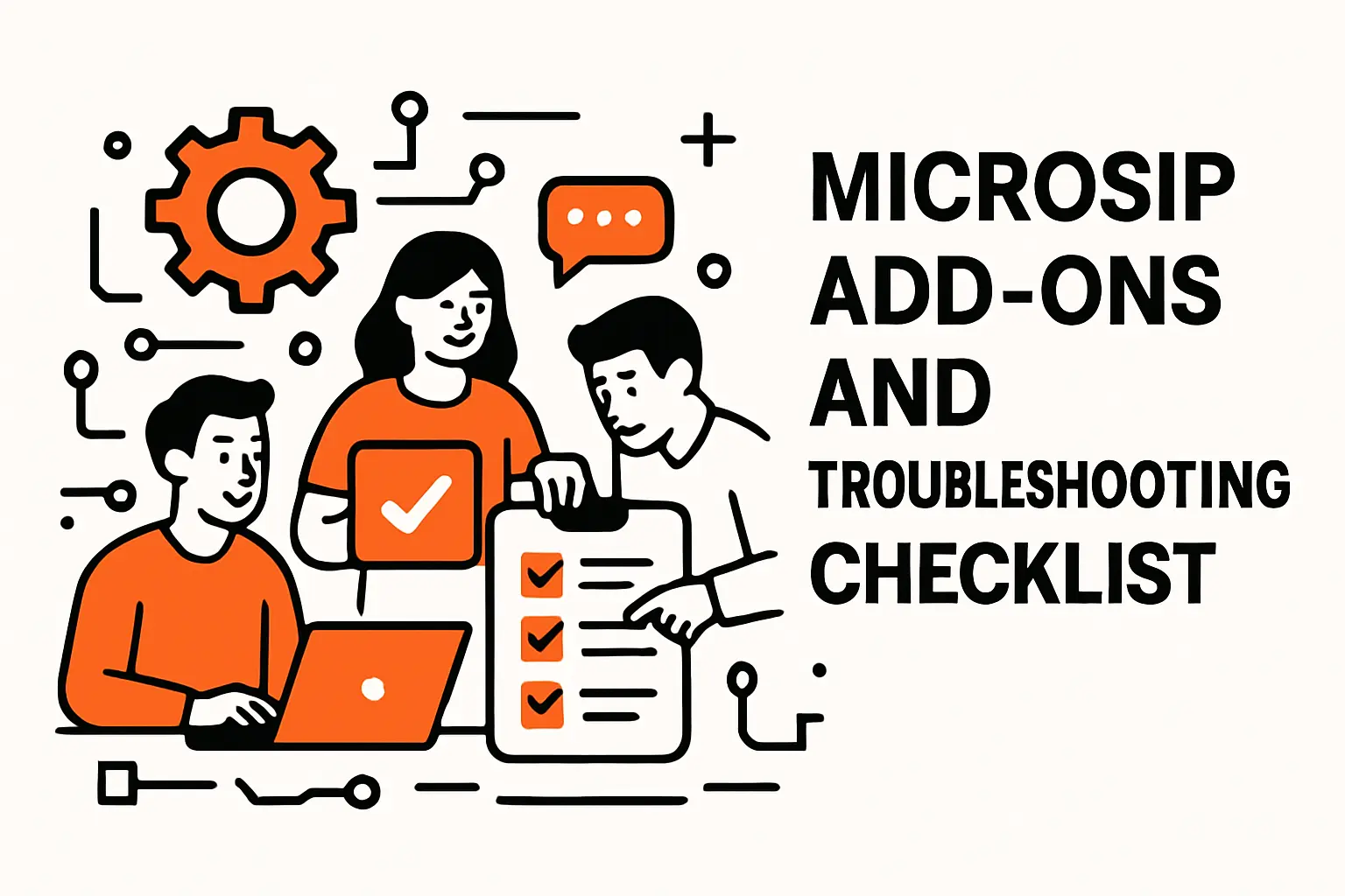MicroSIP add-ons and troubleshooting checklist