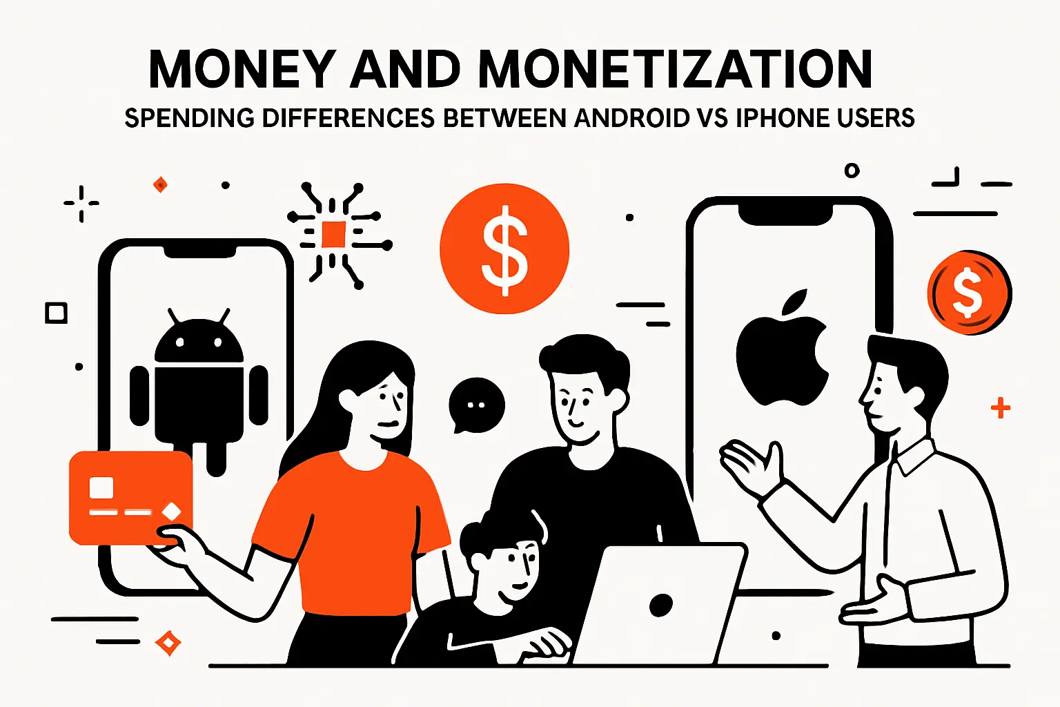 Money and monetization: spending differences between android vs iphone users