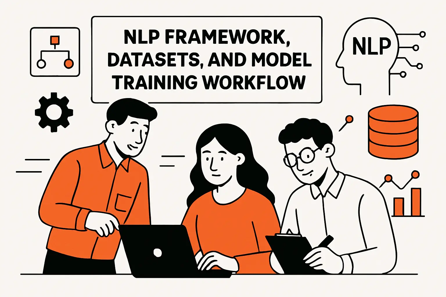 NLP framework, datasets, and model training workflow