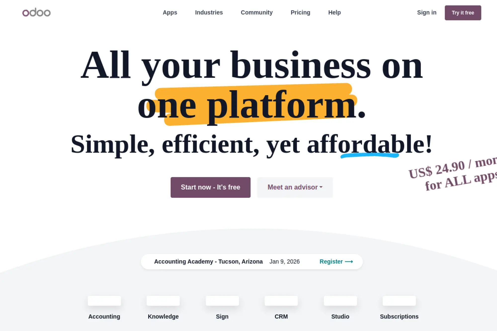 4. Odoo ERP for small businesses