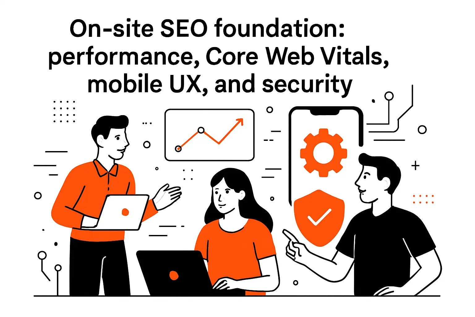 On-site SEO foundation: performance, Core Web Vitals, mobile UX, and security
