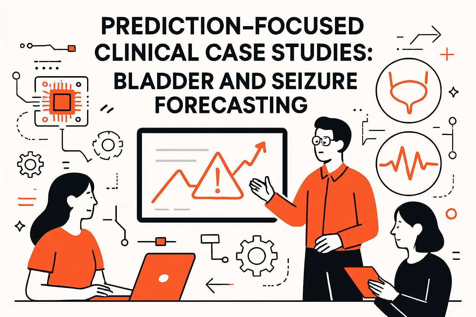 Prediction-focused clinical case studies: bladder and seizure forecasting