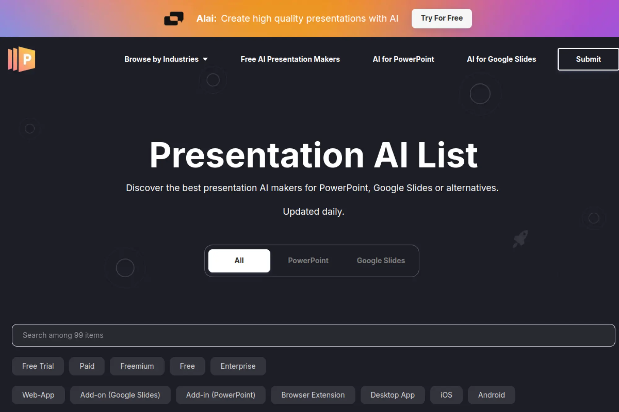 21. Presentation AI List