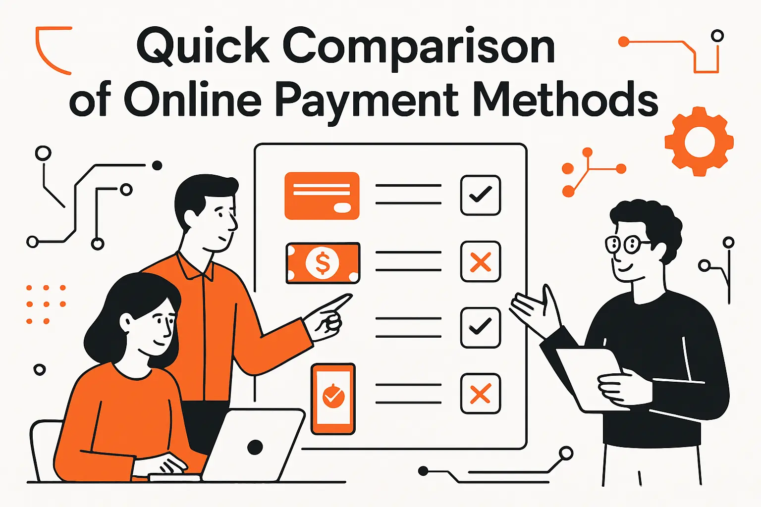 Quick Comparison of online payment methods