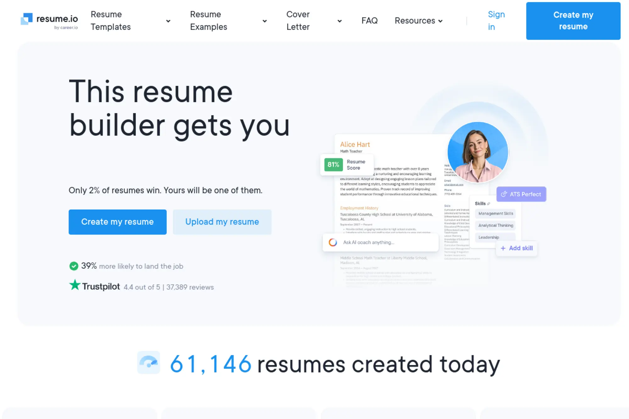 10. Resume.io