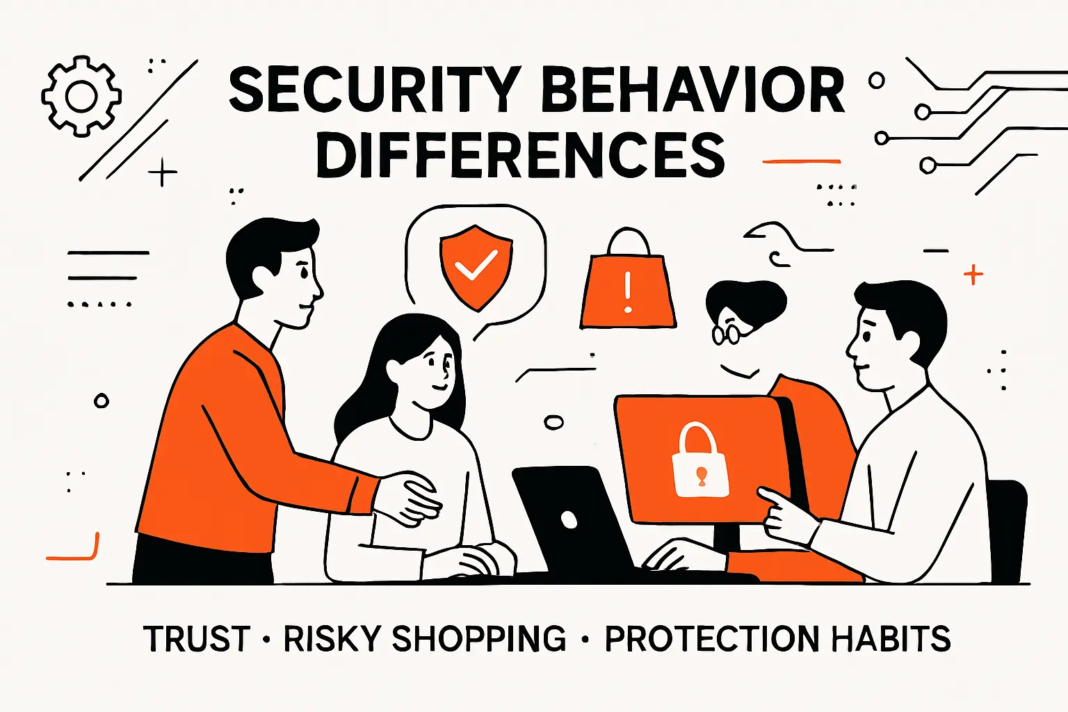 Security behavior differences: trust, risky shopping, and protection habits
