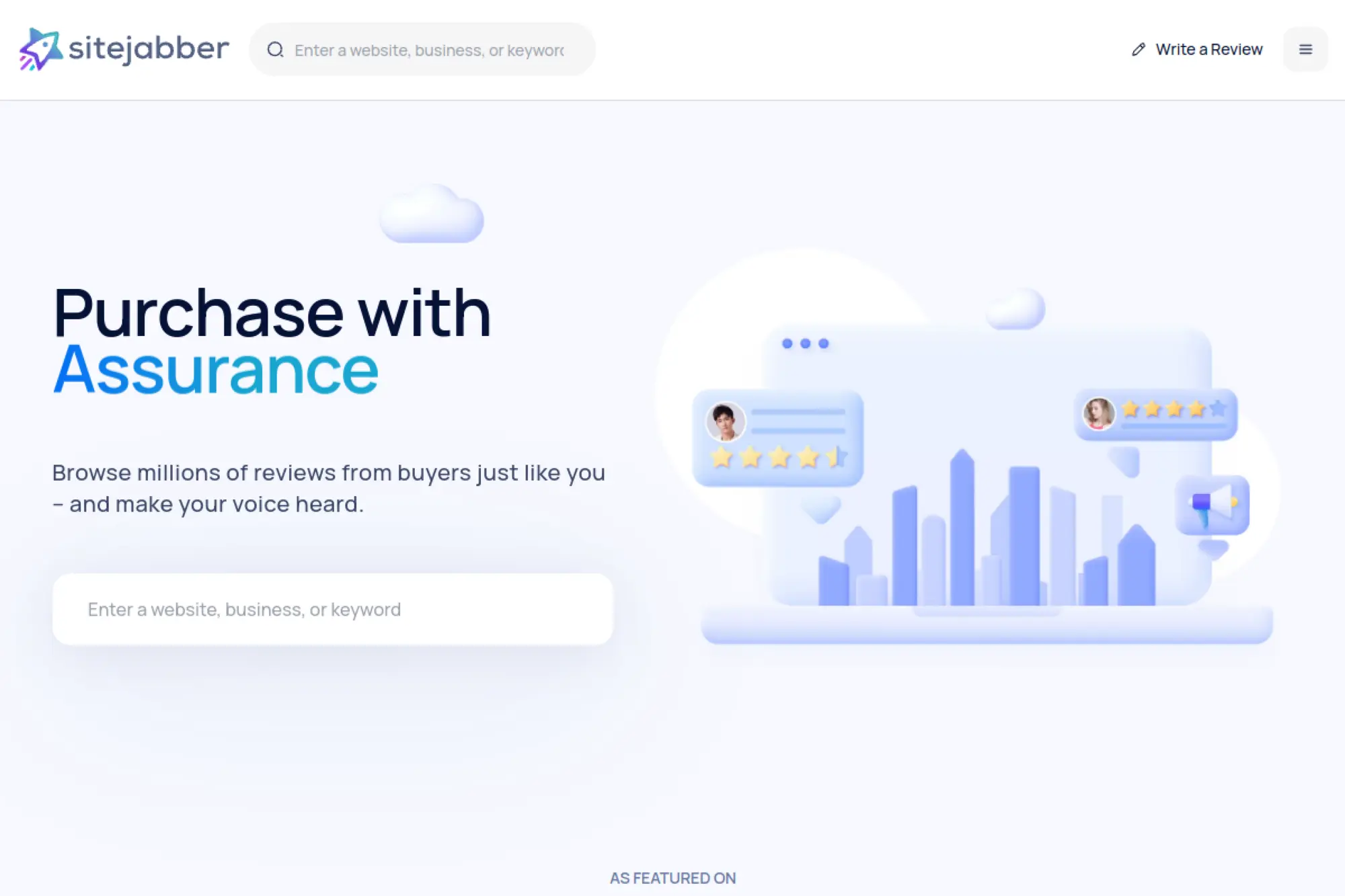 26. Sitejabber review platform for credibility and trust signals