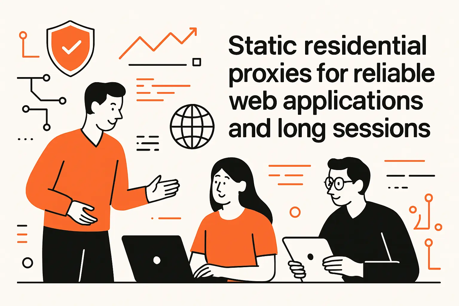 Static residential proxies for reliable web applications and long sessions