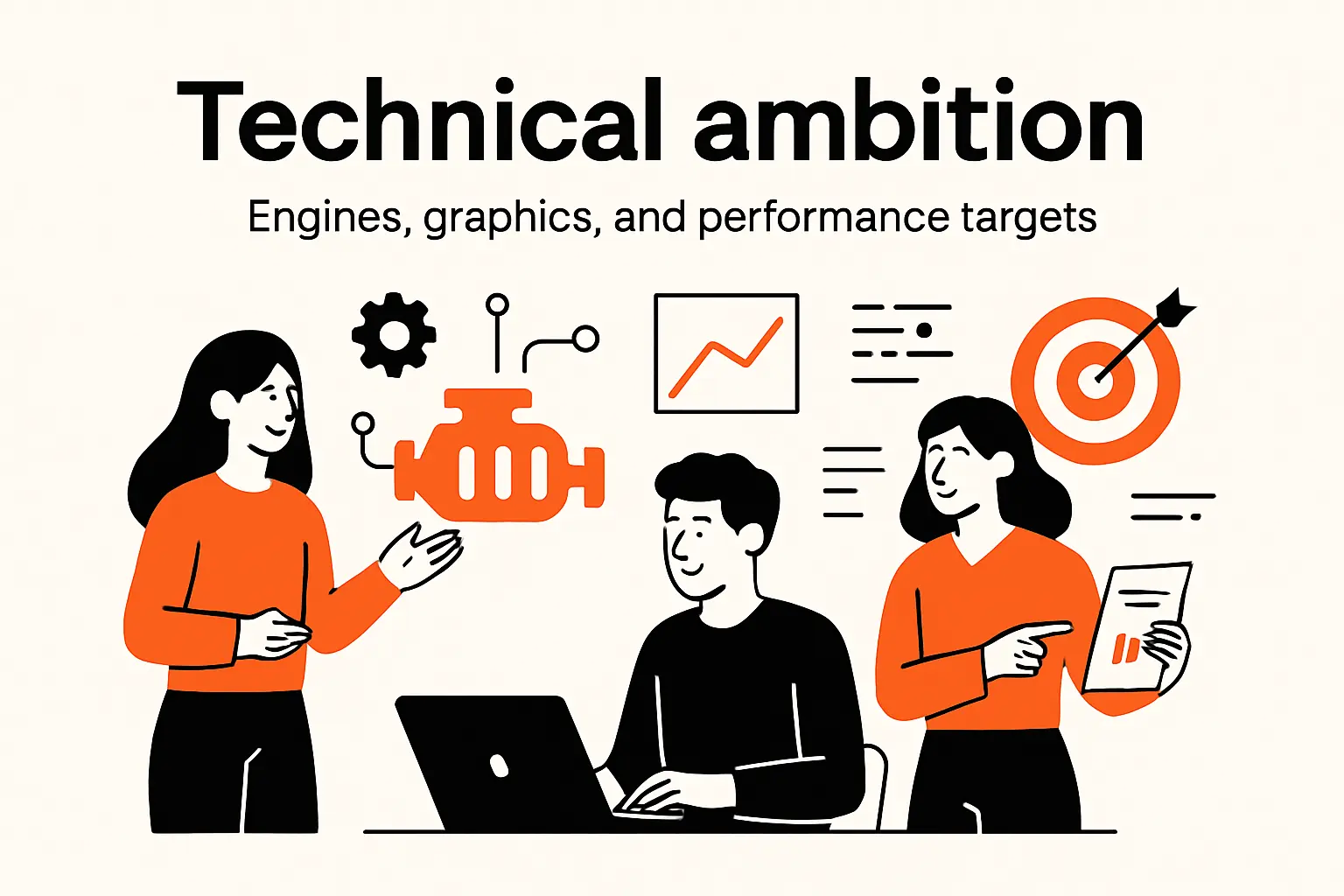 Technical ambition: engines, graphics, and performance targets