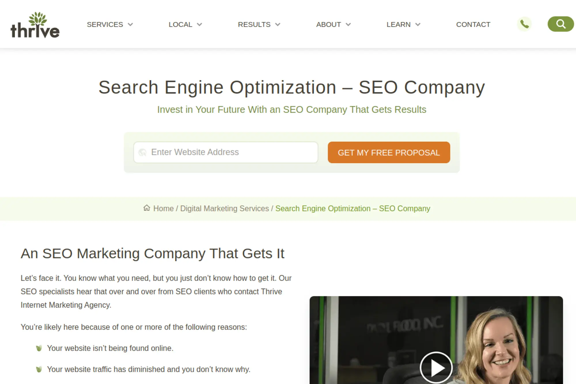 6. Thrive SEO Services