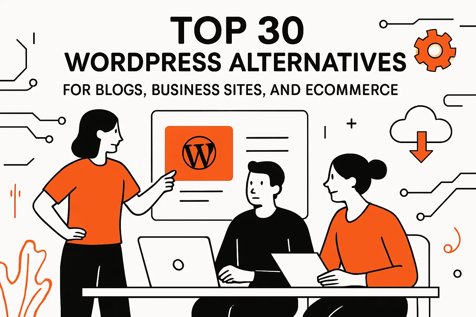 Top 30 wordpress alternatives for blogs, business sites, and eCommerce