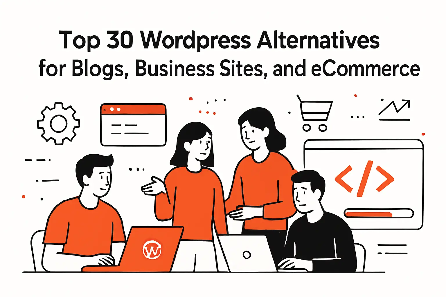 Top 30 wordpress alternatives for blogs, business sites, and eCommerce